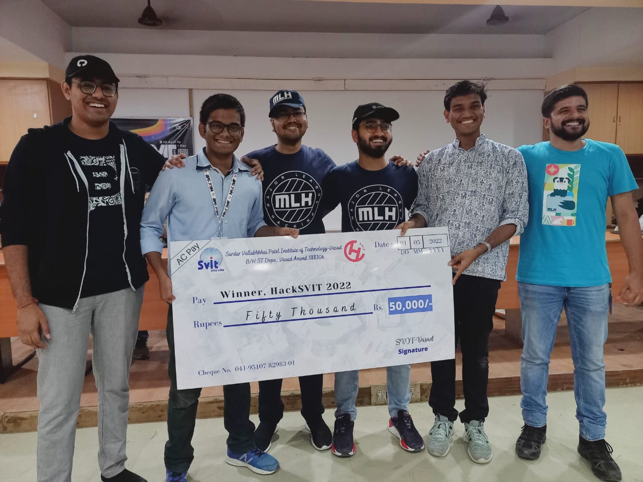 HITK students win National Level Hackathon at Gujarat